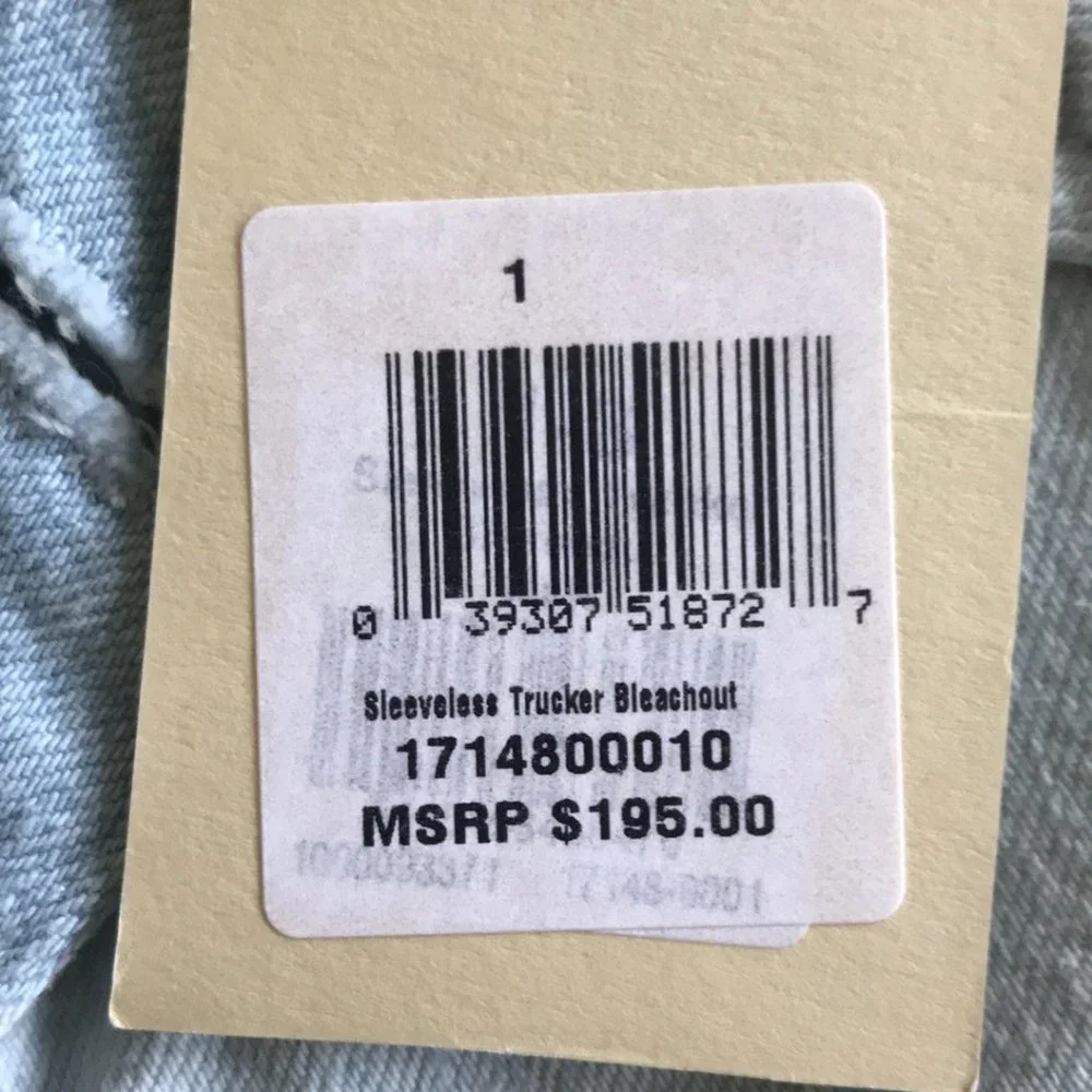 Levi's Made & Crafted $195 Levi Strauss & Co. Denim Trucker Sleeveless Vest